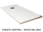 Bac de douche, extra plat, avec rainures pour un espace de séchage, L. 100 à 210 cm x l. 70 à 100 cm Résine anti glissant, finition misse, 10 couleurs, Livraison offerte